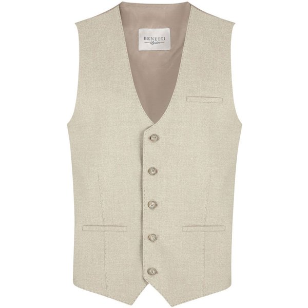 Benetti Mens Albert Waistcoat - Stone - 42R