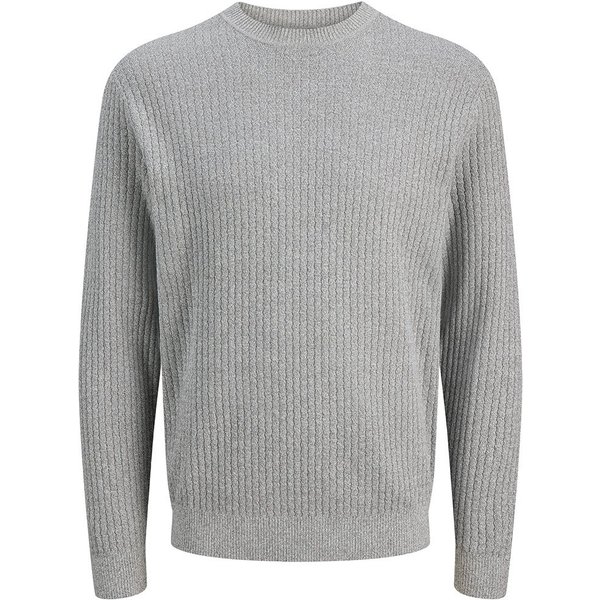 Jack And Jones Mens Barkley Knit Sweatshirt - Charcoal Grey - 2XL