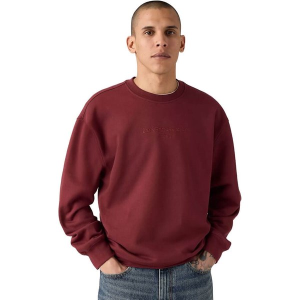 Levi's Mens Relaxed Graphic Crewneck Sweatshirt - Tawny Port - XL