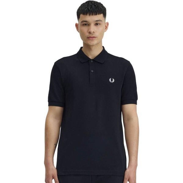 Fred Perry Mens M6000 Polo Shirt - Black/Snow White - M