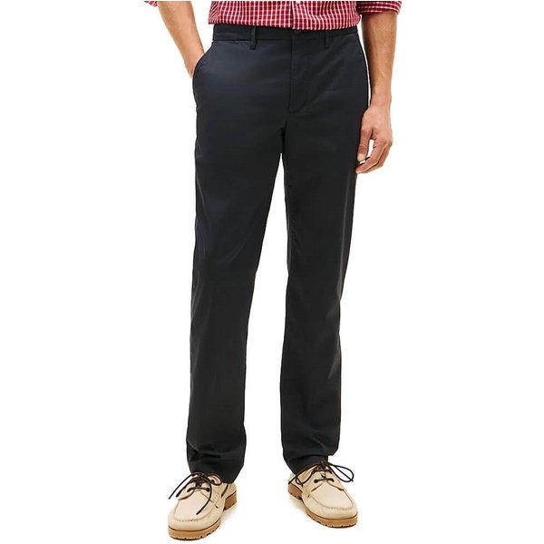 Tommy Hilfiger Mens Denton Textured Print Straight Leg Trousers - Navy Blue - 36W x 34L