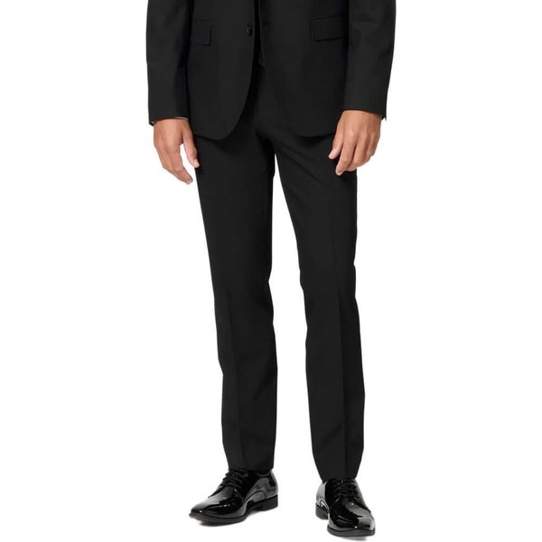 Benetti Mens Carnaby Slim Fitt Suit Trousers - Black - 34W X 30L