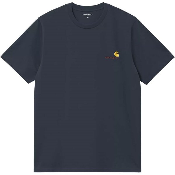 Carhartt WIP Mens American Script T-Shirt - Deep Night - XS