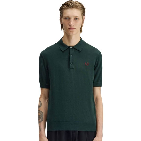Fred Perry Mens Supima Cotton Knitted Shirt - Grassroots - S