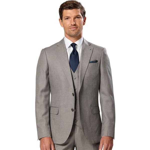 Benetti Mens Marco Lester Fit Suit Jacket - Stone - 46S