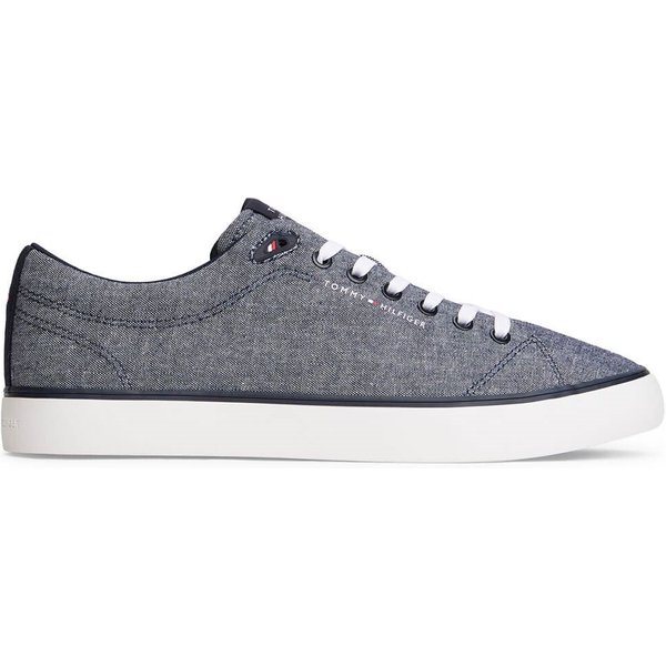 Tommy Hilfiger Mens Linen Chambray Jacquard Trainers - Desert Sky - 9
