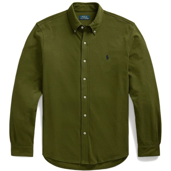 Polo Ralph Lauren Mens Featherweight Mesh Shirt - New Olive - 2XL