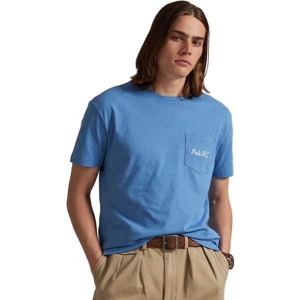 Polo Ralph Lauren Mens Custom Slim Fit Polo Bear Jersey T-Shirt - Hatteras Blue - XL