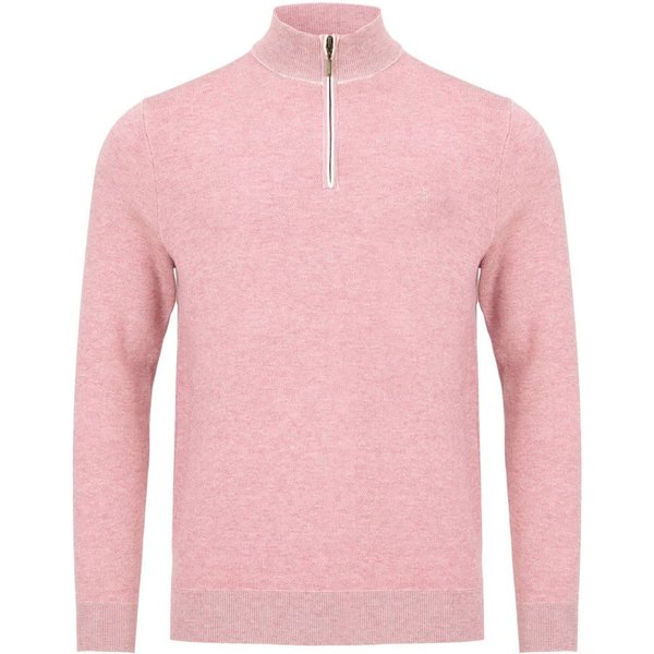 Benetti Mens Julius 1/4 Zip Sweater - Rose - L