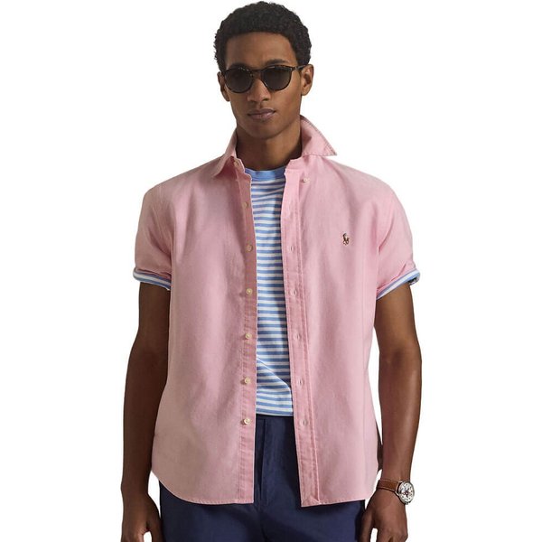 Polo Ralph Lauren Mens Custom Fit Oxford Shirt - New Rose - L