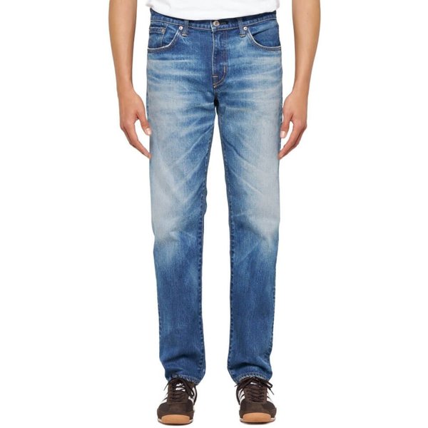 Edwin Mens Regular Tapered Jeans - Mid Dark Used Blue - 36W x 30L