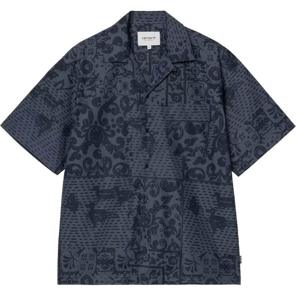 Carhartt WIP Mens S/S Vestige Shirt - Vestige/Blue - M