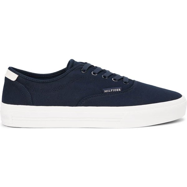 Tommy Hilfiger Mens Canvas Cupsole Trainers - Desert Sky - 9