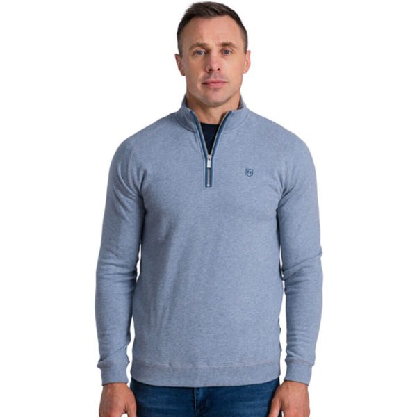 Tommy Bowe XV Kings Clothing Mens Falcons 1/4 Zip Sweater - Sky Haze - M