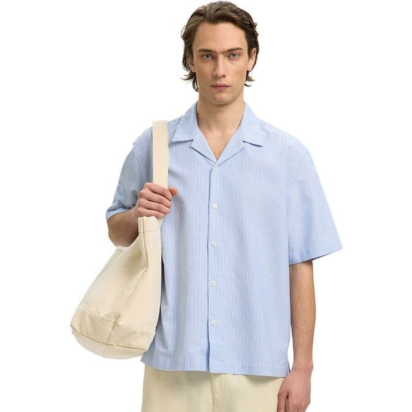 Selected Homme Mens Oxford Resort Shirt - Skyway - L