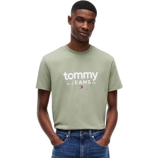 Tommy Jeans Mens Slim Graphic T-Shirt - Spring Olive - S