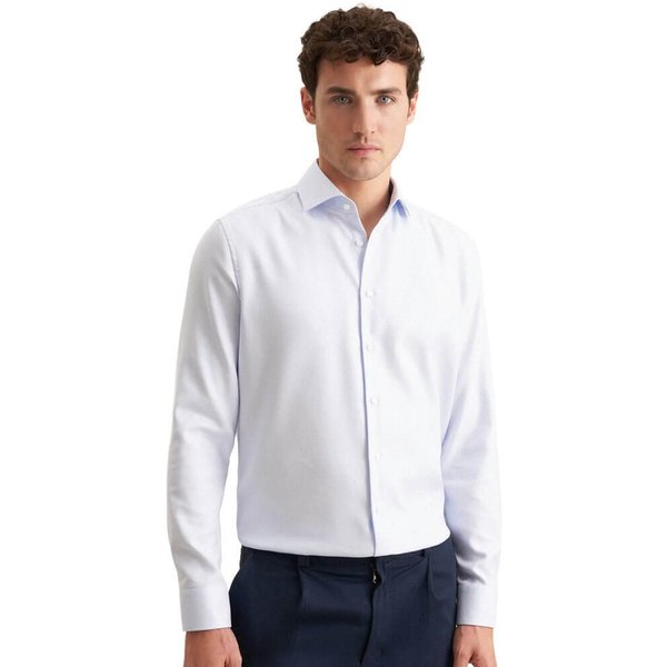 Seidensticker Mens Regular Business Structure Shirt - Light Blue - 46