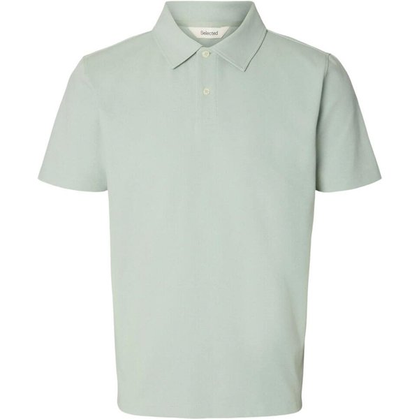Selected Homme Mens Aiden Polo Shirt - Aqua Grey - S