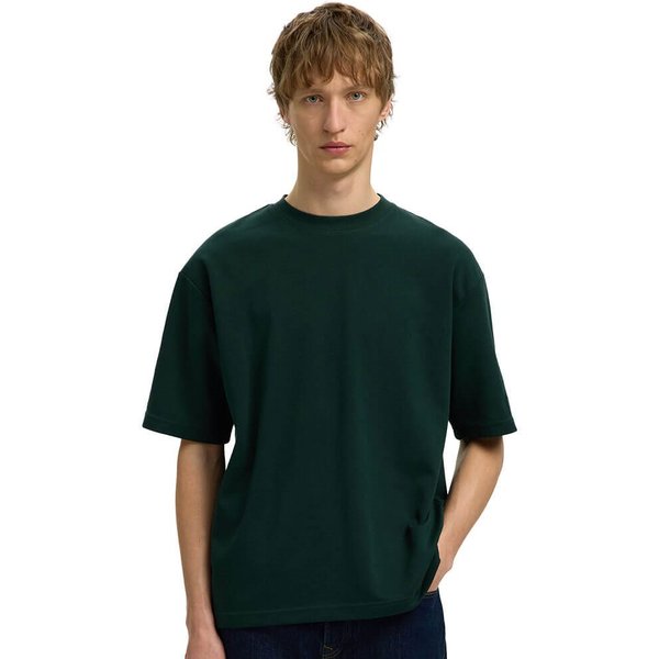 Selected Homme Mens Oscar Loose Fit T-Shirt - Pine Grove - M