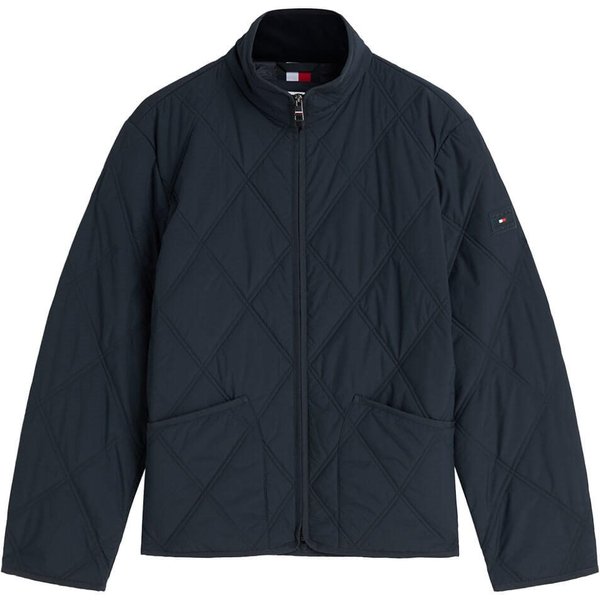 Tommy Hilfiger Mens Diamond Quilted Zip-Through Jacket - Desert Sky - L