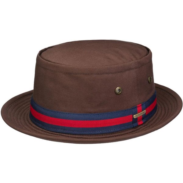 Stetson Classic Band Pork Pie Cloth Hat - Brown - M