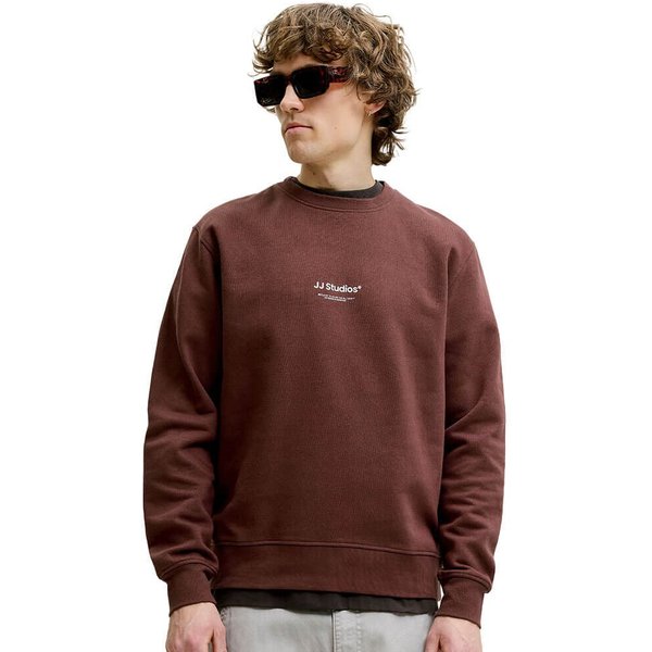 Jack And Jones Mens Soho Printed Sweatshirt - Bitter Chocolate - S