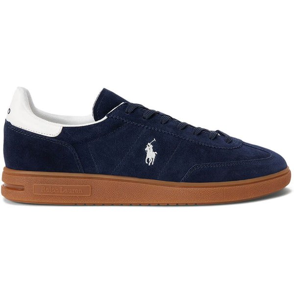 Polo Ralph Lauren Mens Bedford Suede Trainers - Navy/Deckwash White - 9