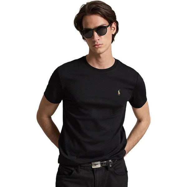 Polo Ralph Lauren Mens Custom Slim Fit Soft Cotton T-Shirt - Polo Black - S