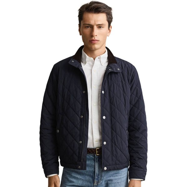 GANT Mens Quilted Jacket - Evening Blue - M