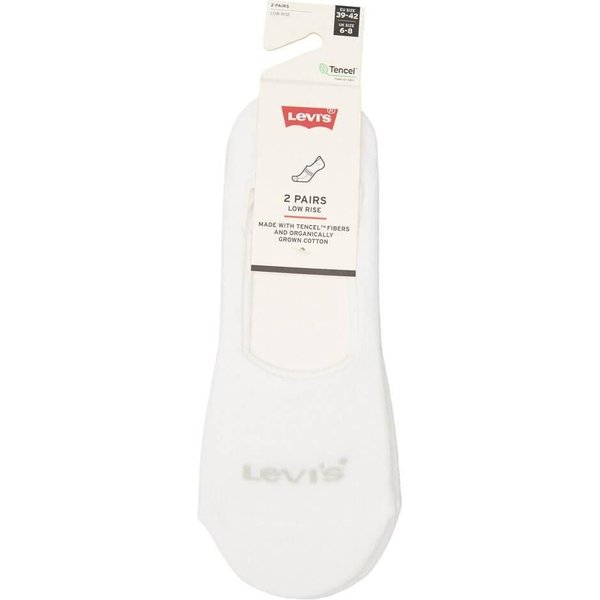 Levi's Mens Low Rise Tencel 2-Pack Socks - White - 6-8