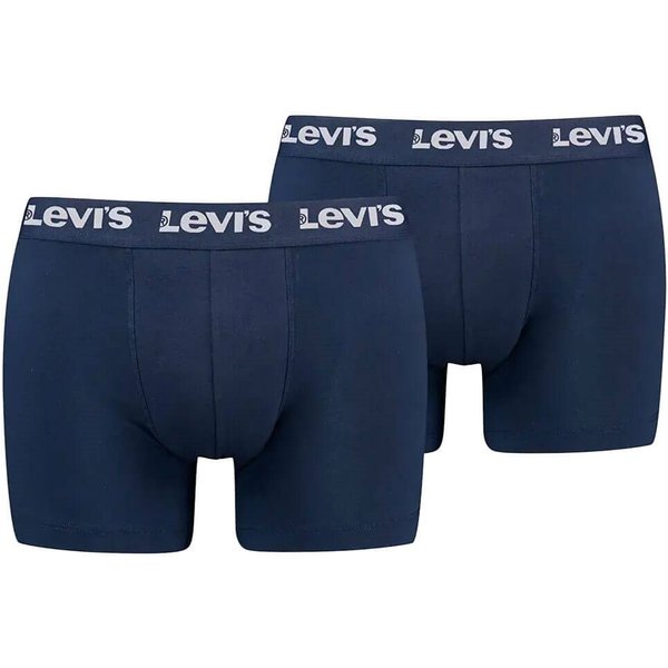 Levi's Mens Repeat Logo 2-Pack Trunks - Navy - XL