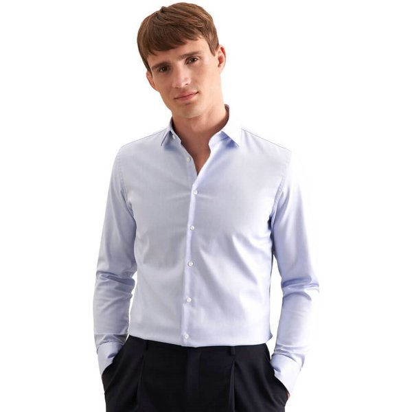 Seidensticker Mens Slim Formal Shirt - Blue - 37