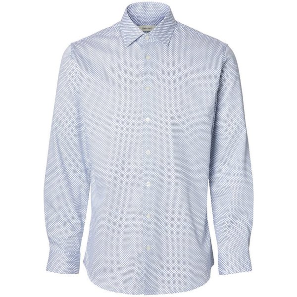 Selected Homme Mens Slim Performance AOP Shirt - Bright White - M