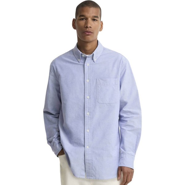 Barbour Mens Oxford Authentic-Fit Shirt - Blue - M