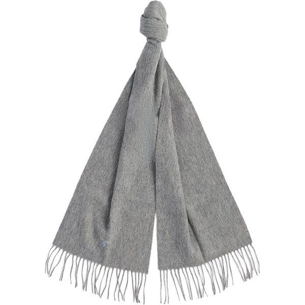 Barbour Plain Lambswool Scarf - Light Grey - One