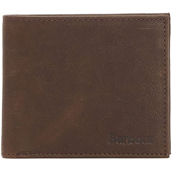Barbour Mens Padbury Billfold Wallet - Dark Brown - One