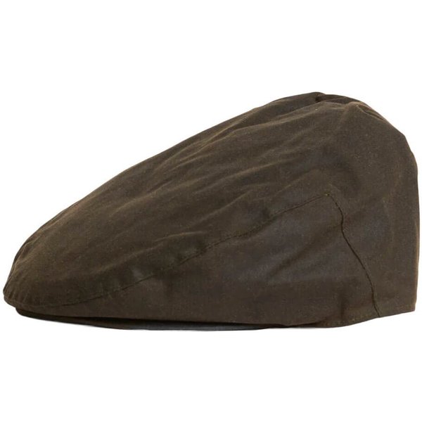 Barbour Waxed Flat Cap - Olive - XL