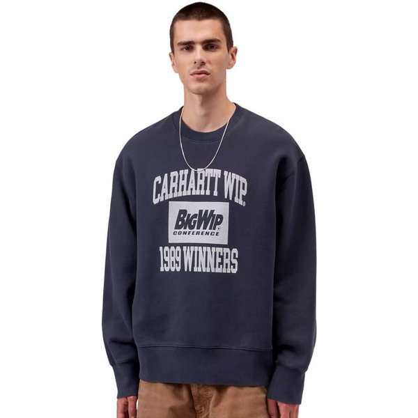 Carhartt WIP Mens 1989 Winners Sweatshirt - Dark Navy (Heavy Stone Wash) - M