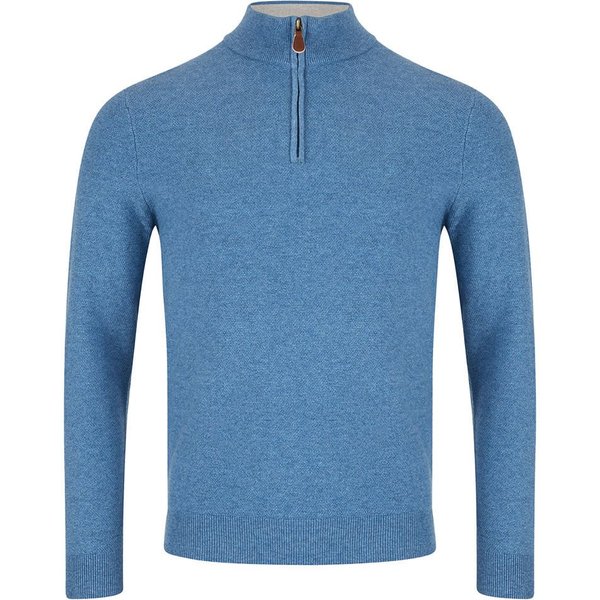 Benetti Mens Quinn 1/4 Zip Sweater - Blue - M