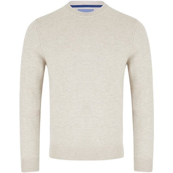 Benetti Mens Franco Crew Sweater - Stone - M