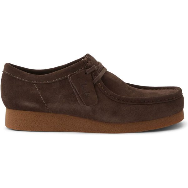 Clarks Originals Mens Wallabee EVO Shoes - Dark Brown Suede - 11