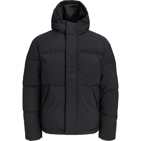 Jack And Jones Mens Soho Hooded Puffer Jacket - Black - XL