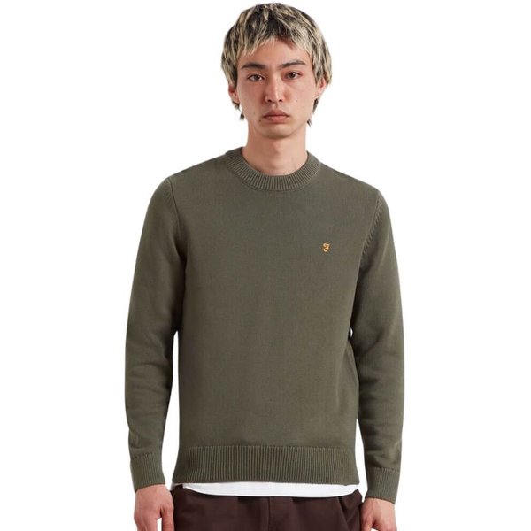 Farah Mens Shepard Crew Sweater - Rosemary - S