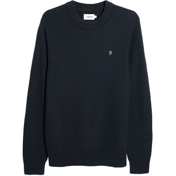 Farah Mens Barwick Knitted Sweater - True Navy - L
