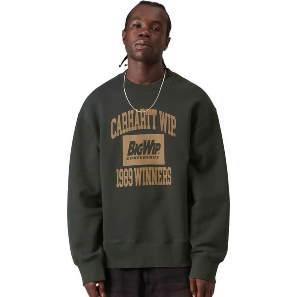 Carhartt WIP Mens 1989 Winners Sweatshirt - Raven (Heavy Stone Wash) - XL