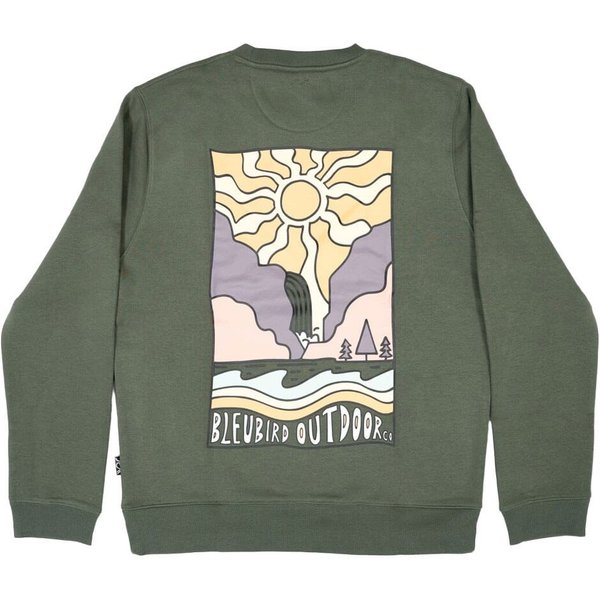 Bleubird Canyon Crew Sweatshirt - Moss - L