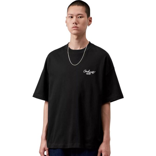 Carhartt WIP Mens Signature Script T-Shirt - Black - XL