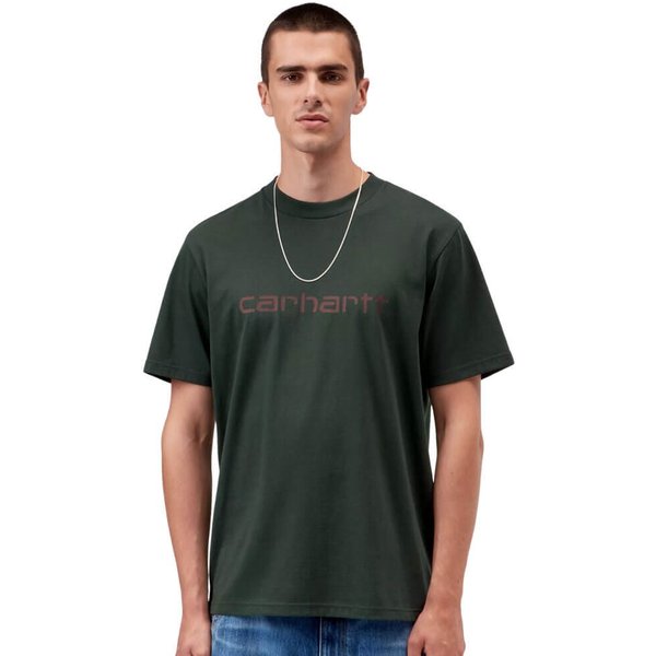 Carhartt WIP Mens Script T-Shirt - Dark Scarab/Palisander - XL