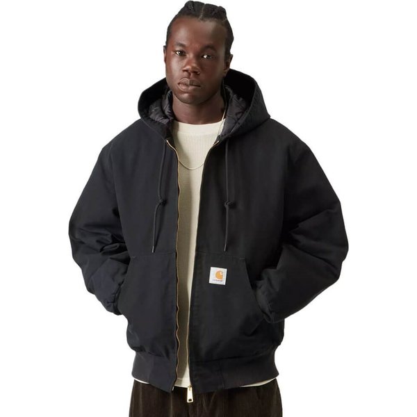 Carhartt WIP Mens OG Active Jacket - Black (Stone Canvas) - XL