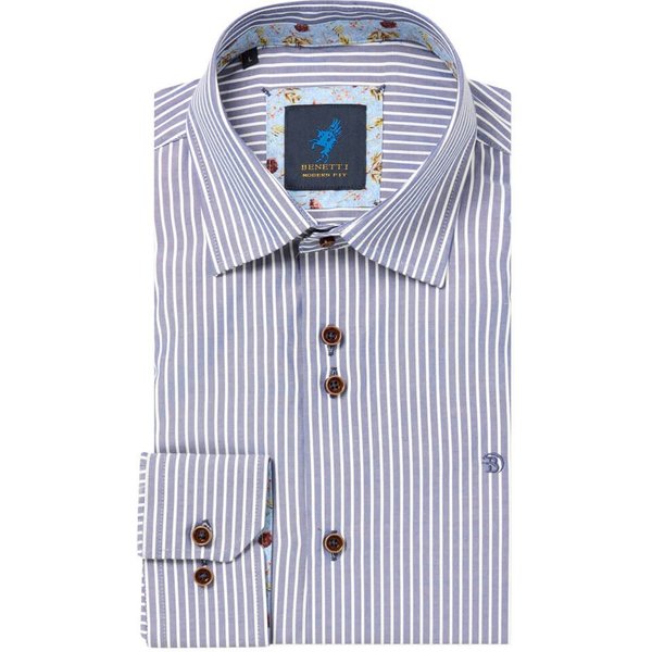 Benetti Mens Madrid Stripe Shirt - Navy - L